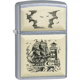 Зажигалка ZIPPO CLASSIC SCRIMSHAW SHIP 29397 Зажигалка ZIPPO CLASSIC SCRIMSHAW SHIP 29397